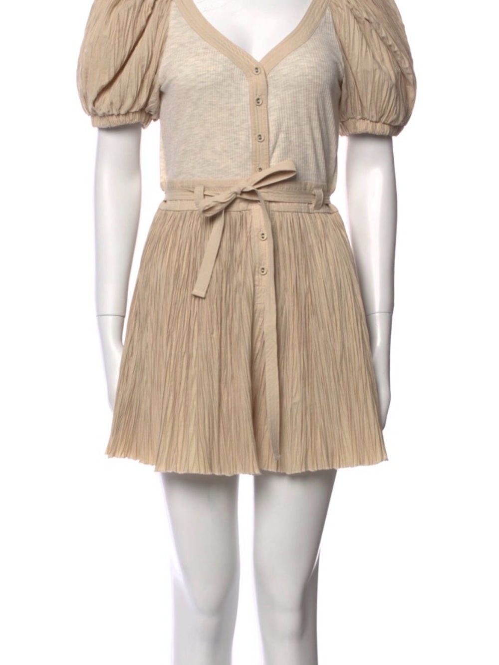 Ulta Johnson Vinny V-neck puff playsuit